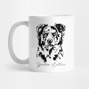Merle Border Collie dog Portrait Mug